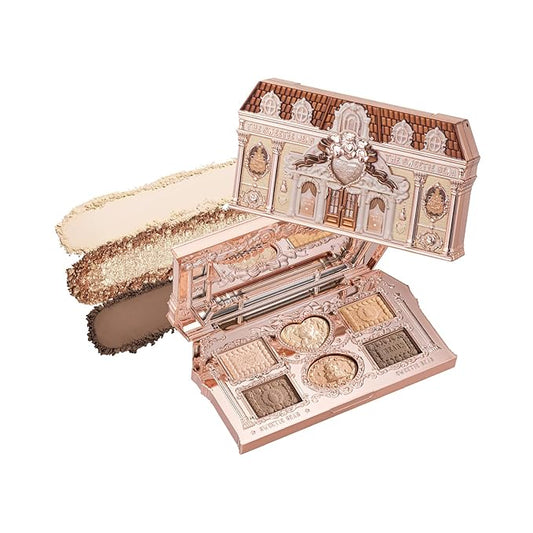 Flower Knows The Sweetie Bear Collection 6-Color Makeup Palette,Brown Eyeshadow with 4 Matte + 2 Shimmer Shades,Blendable Smooth Cute Eye Makeup,0.23 Oz(01 Buttery Croissant)