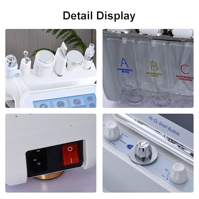 Hydrogen Oxygen Facial Machine 7 In One Diamond Microdermabrasion Machine, Facial Hydrodermabrasion Device For Home Beauty Salon