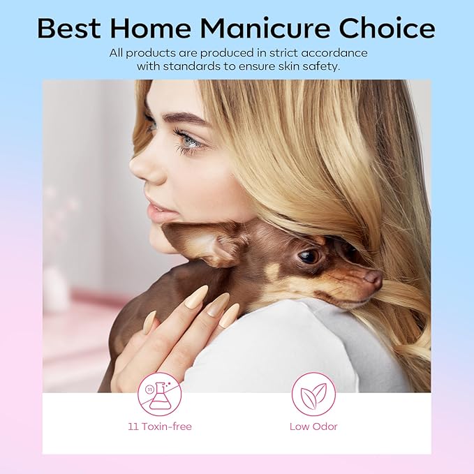 modelones Gel Nail Polish Set, 6 Colors Pastel Mint Purple Light Pink Gel Polish Rainbow Bright Neon Green Blue Hot Pink Nail Polish Soak Off LED Manicure Salon DIY Starter kit Gift