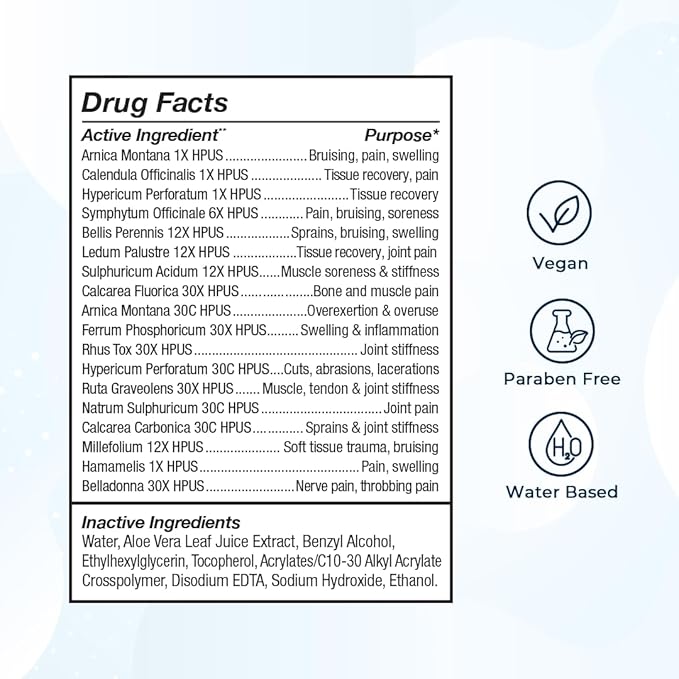 VitaMedica Arnica Gel Plus 15 Healing Plant Compounds, Extra Strength Pain Relief Formulation for Bruising, Swelling, Joint Pain, Muscle Soreness & Stiffness, All-Natural, Plant-Based, 2-Pack