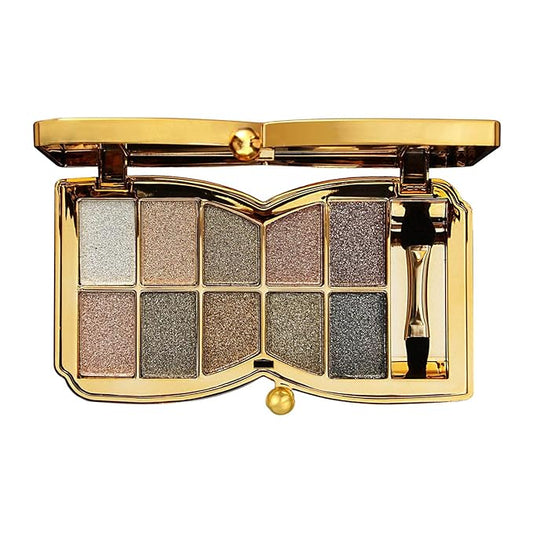 Glitter Eyeshadow Palette, 10 Colors Sparkle Shimmer & Matte Eye Shadow Highly Pigmented Waterproof Long Lasting Makeup Set (Color 6)