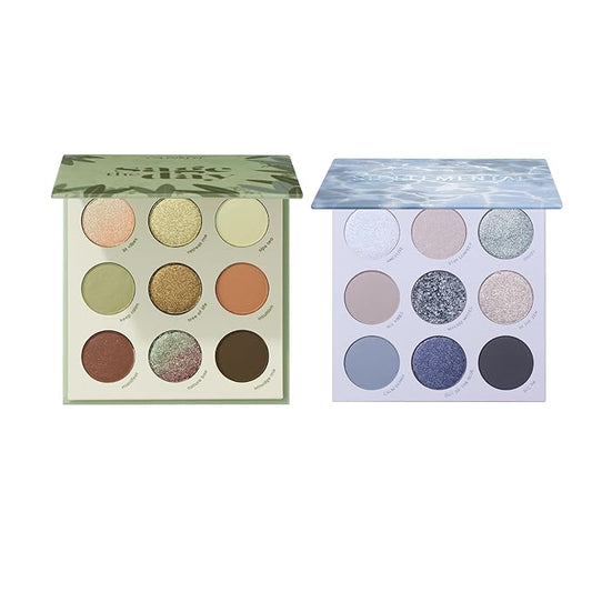 ColourPop Earth Tones Palettes Bundle – High-Pigment Eye Makeup with Matte, Metallic, and Glitter Finishes – Sage the Day Shadow Palette (0.3 oz) & So Elemental Shadow Palette (0.3 oz)