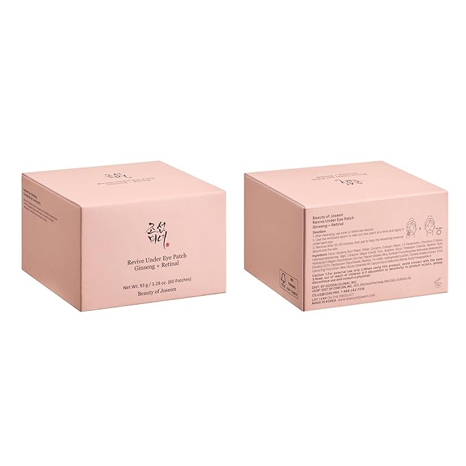 Beauty of Joseon Wrinkle Care Duo Set Revive Eye Serum (30ml / 1 fl oz) & Revive Ginseng Eye Patch (60 Sheets / 30 Pairs) Korean Skincare