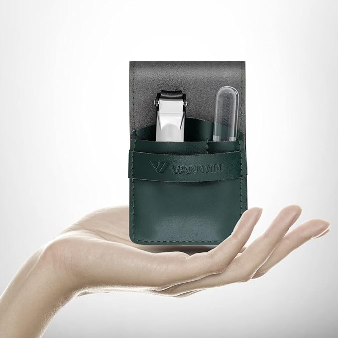 Nail Clippers with Catcher, No Splash Fingernail Toenail Clippers with Sharp Curved Blade and Glass Nail File, Wide Jaw Opening Stainless Steel Nail Cutter Trimmer for Seniors Adult Men Women