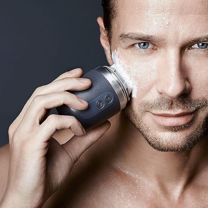 Clarisonic Alpha FIT Men's Face Brush Sonic Facial Cleansing Device, Grey