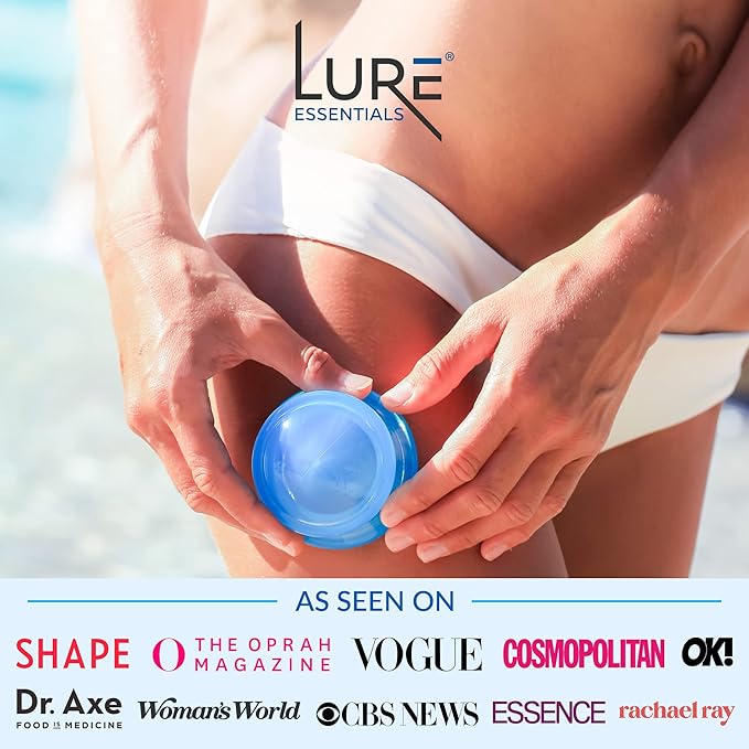 Lure Essentials Sculpt Silicone Cupping Theapy Set Anti Cellulite Cup Massager, Vacuum Suction for Lymphatic Drainage