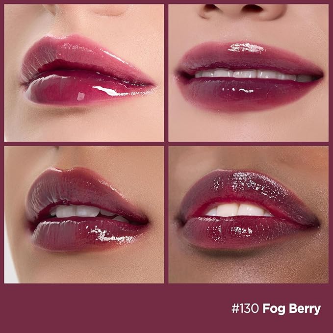 Laka Fruity Glam Tint, 4.5g/0.15oz, Glowing Lip Stain with Wide Color Spectrum, Hydrating & Lightweight Texture, Buildable Color, Non-Sticky, Vegan, K-Beauty (#130 Fog Berry)