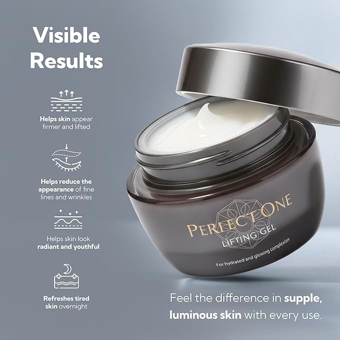 PERFECT ONE Lifting Gel – All-in-One Face Moisturizer & Anti-Aging Serum – With Collagen, Niacinamide, Retinol, VC & Hyaluronic Acid – Firms, Brightens, Hydrates, and Smooths Fine Lines, 50g