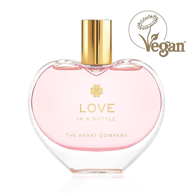 THE HEART COMPANY LOVE in a bottle | Floral & Sweet Perfume for Women | Vegan & Eco-friendly Women's Eau de Parfum | Romantic Fragrance for Her - 75ml - 2.5 fl oz.