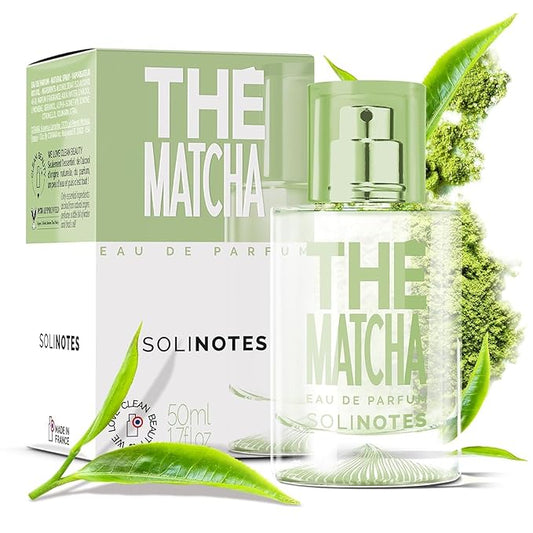 Solinotes Matcha Tea Perfume for Women, 1.7 Fl Oz/ 50 ML Eau De Parfum, Delicate Floral and Soothing Scent with Premium Ingredients - Clean Perfume, Cruelty Free, Vegan, Made in France