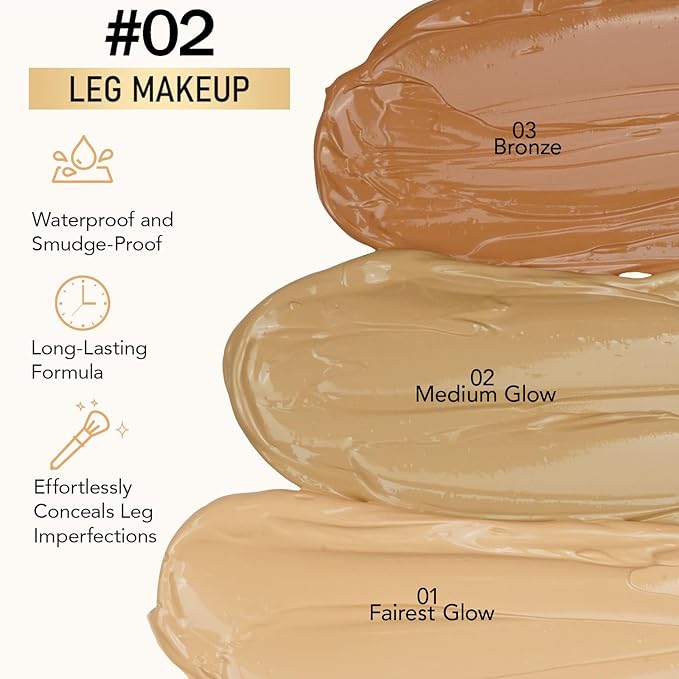 Leg Makeup Waterproof No Transfer, Tattoo Cover Up Makeup Waterproof, Leg Vein Cover up makeup for Varicose Veins, Long Last Body Foundation