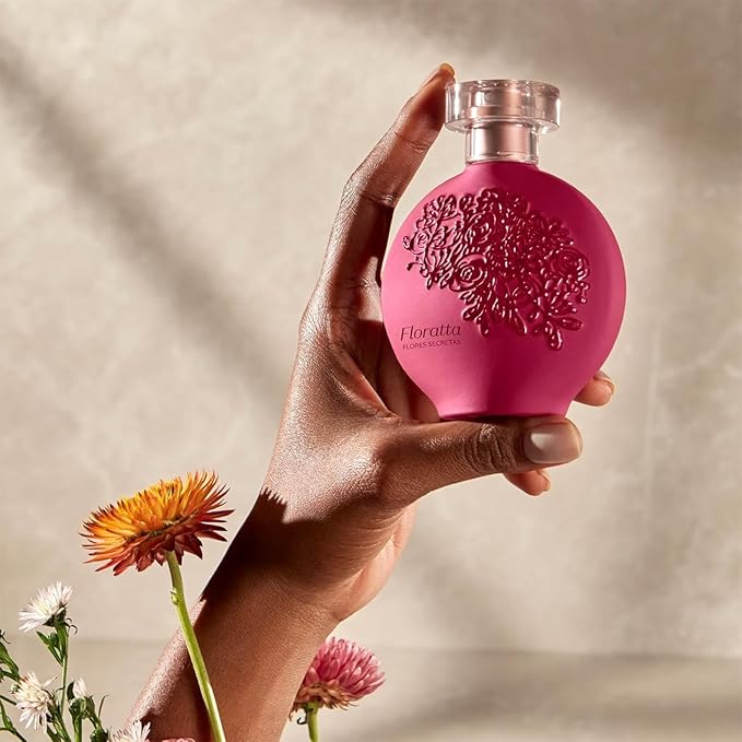 O BOTICARIO Floratta Secret Flowers Eau de Toilette, Long-Lasting Floral Rose Fragrance Perfume for Women, 2.5 Ounce