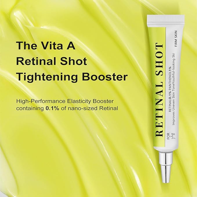 Tightening Booster, Pore Minimizer, Wrinkles & Fine Lines, Firmer Skin with Retinal 0.1% & Panthenol 1%, Retinol serum for face, Accelerates Skin Renewal, Non-Irritating(2pcs)