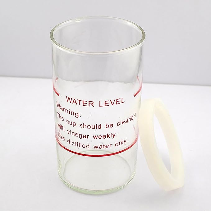 Elitzia Professional Glass Facial Steamer Jar with Leak-Proof Seal Ring Replacement Part Steamer Accessory ETBL0 (Height 17cm)