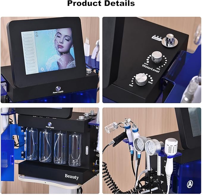 14 in 1 Hydrogen Oxygen Facial Machine Hydrodermabrasion Device Face Skin Care Machine for Home Beauty Salon