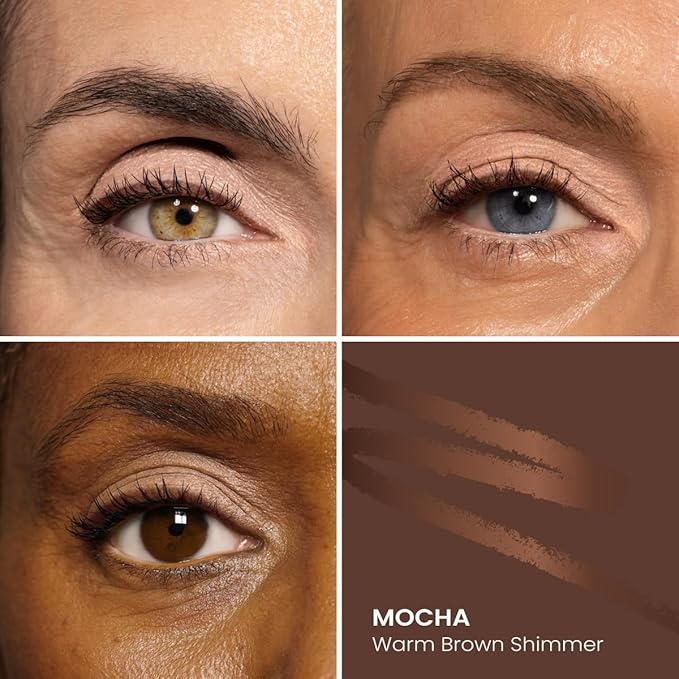 PRIME PROMETICS PrimeEyes Glide Eyeliner for Mature Women – Waterproof, Long-Stay and Mess-Proof – Gel Creme Texture, Discreet Sharpener and Effective Smudger (Mocha Shimmer)