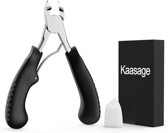 Nail Clippers for Thick & Ingrown Toenails - Sharp Curved Blade & Non-Slip Handle -Toenail Clippers for Men, Women, and Seniors - Professional Heavy-Duty Pedicure Tool Gift