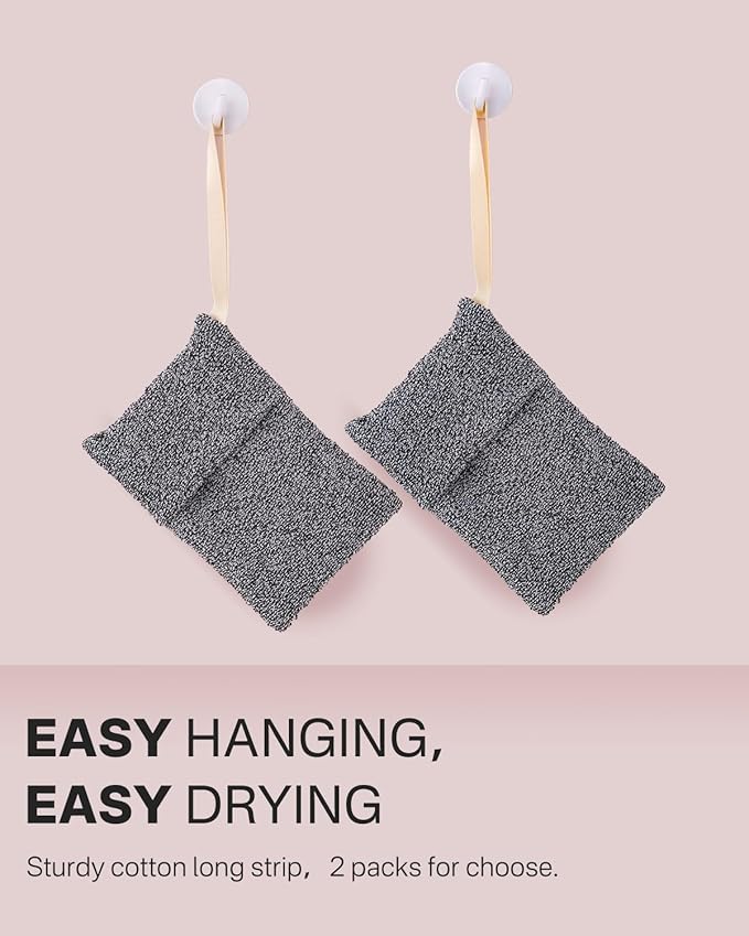 Yiclick Soap Savers for Bar Soap, Soap Bags for Soap Bars, Soap Loofah Pouch, Bar Soap Holder for Shower Bath, Soap Loofah Sponge, Soap Mesh Net Sock Exfoliating Body Scrubber Washcloth Cloth