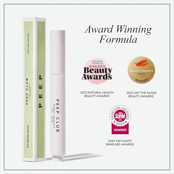 Peep Club Dark Circle Lidstick – Dark Circles, Eye Puffiness, Overnight Eye Balm Stick, Hydrating, Soothing, Oat Ceramides, Evening Primrose Oil, Vitamin C, Manuka Oil, Sensitive Eyes, Travel-Friendly