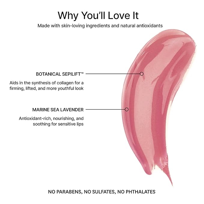 Jillian Dempsey Lip Gloss: Enhance, Hydrate & Smooth Lips with Firming & Plumping Benefits, Vegan, 12ml | Delux Mauve