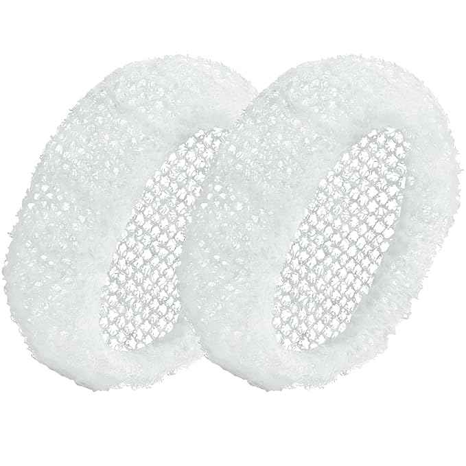 2 Pcs African Net for RamPula Face Scrubber, Facial Exfoliation Sponge Exfoliating Shower Scrubber Skin Smoother, Nylon African Face Sponge Net Great for Daily Use - White