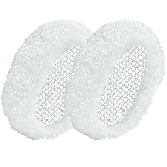 2 Pcs African Net for RamPula Face Scrubber, Facial Exfoliation Sponge Exfoliating Shower Scrubber Skin Smoother, Nylon African Face Sponge Net Great for Daily Use - White