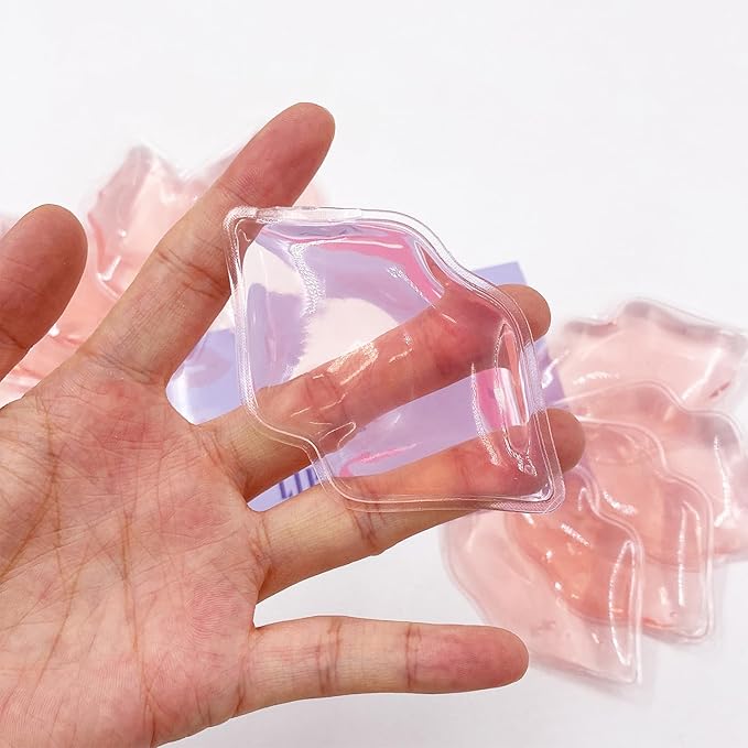 Lip Ice Pack for Cosmetic (10 PCS) - Reusable Lip Shape Ice Packs to Relieve Pain and Reduce Swelling