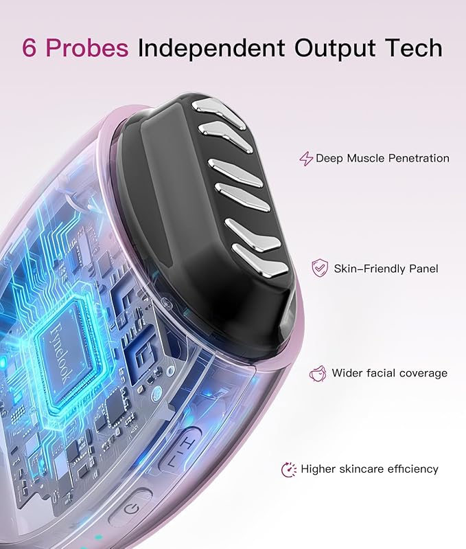 Microcurrent Facial Device for Eye Beauty, Face Lift Device for Sculpting & Skin Tightening with 2 Modes & 3 Levels, Portable Beauty Device