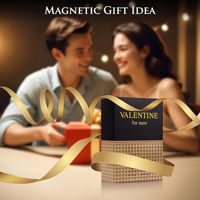 URBAN COLLECTION Valentine for Men Eau De Parfum- Top Notes of Woody & Outdoor - Middle Scent of Roasted Coffee Bean, Chocolate & Hazelnut - Free of Paraben - Elegant 100ml Bottle, Men Parume