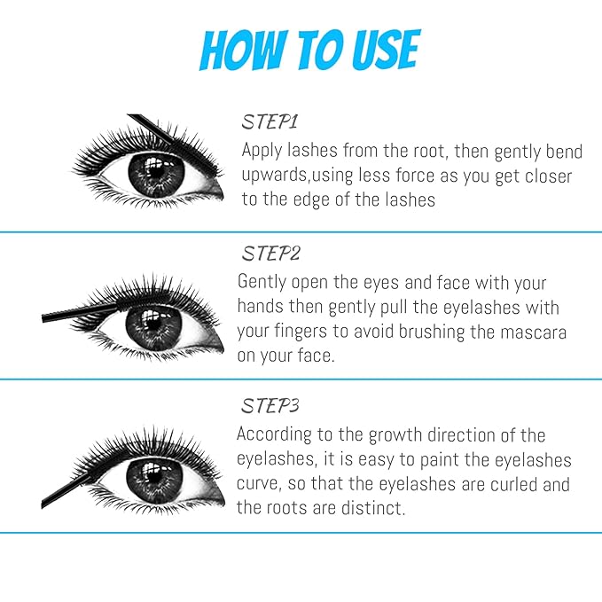 Mascara for Older Women 60 Plus, Mascara for Seniors with Thinning Lashes, Hypoallergenic Sensitive Eyes, Black Volume and Length, Waterproof Smudge Proof(1pc)