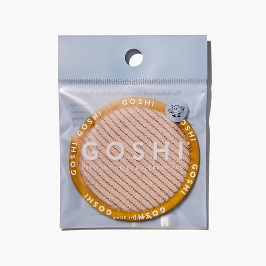 GOSHI Exfoliating Complexion Pads - Reusable, Rapid-Drying, Soft Exfoliating Face Scrubber for All Skin Types - Yellow - Made in Japan