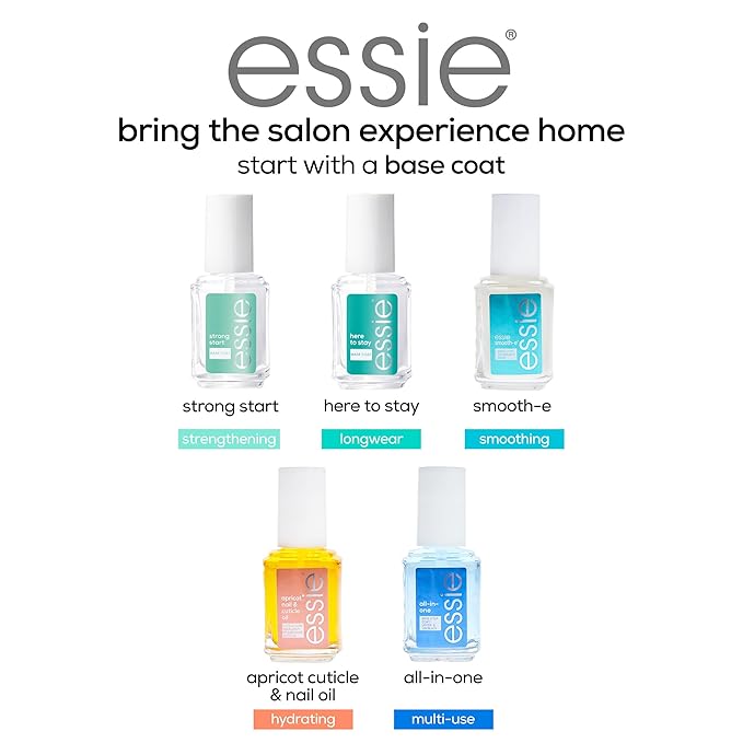 essie All-In-One Base Coat + Top Coat + Strengthener Nail Polish, 0.46 Ounces (Packaging May Vary)