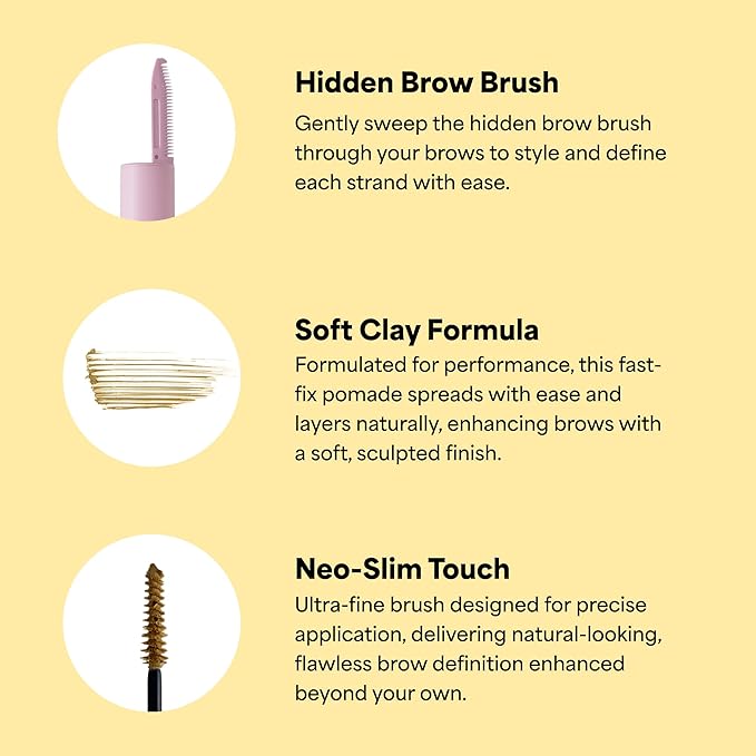 ENTROPY MAKEUP Tough Brow Finisher, 2-In-1 Brow Tint Mascara with Built-In Comb, Skinny Brush, Long-Lasting, Lightweight, Natural Hold and Soft Tint, Mocha Mousse