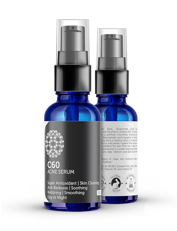 C60 Complete Skin Care Solution - Anti Aging Moisturizer, Mask, Eye Cream and Serum with Carbon 60 Superantioxidant - Brightening for Dark Spots, Even Skin Tone, Eye Area, Fine Lines & Wrinkles