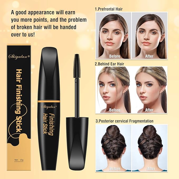 SUOFEIYA 6PCS Hair Finishing Stick Hair Wax Stick and Comb Refreshing and Not Greasy