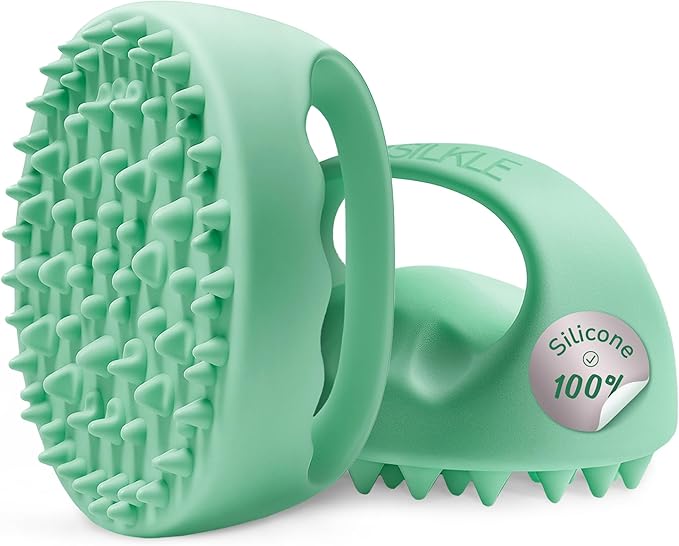 Anti-Cellulite Silicone Massager Brush - Deep Tissue Body Scrubber for Cellulite Remover, Skin Firming & Lymphatic Drainage - Exfoliating Massage Tool with Grip Handle for Legs & Body - Green