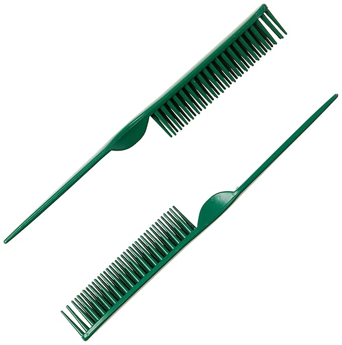 3 Row Styling Comb For Detangling, Defining And Separating Curls (Green)