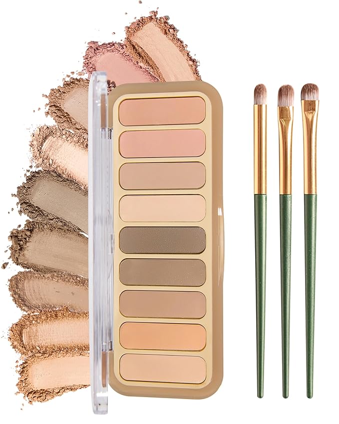 Eyeshadow Palette，Matte Naked Eyeshadow Pallet with Brush，Highly Pigmented Blendable Shades Neutral Nude Eye Shadow Makeup for Older Women，Naturing-Looking，Long-Wearing（Sweetheart）