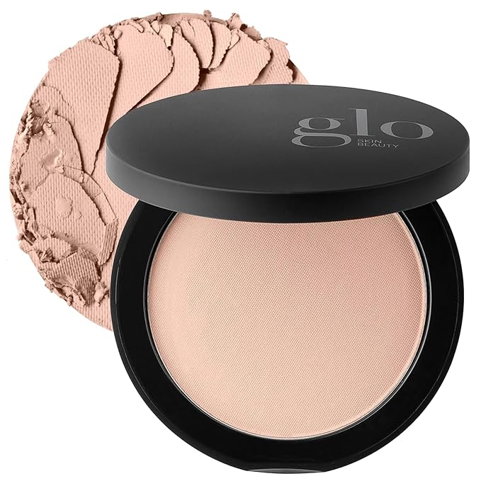 Glo Skin Beauty Pressed Base Powder Foundation Makeup (Beige Light) - Flawless Coverage for a Radiant Natural, Second-Skin Finish