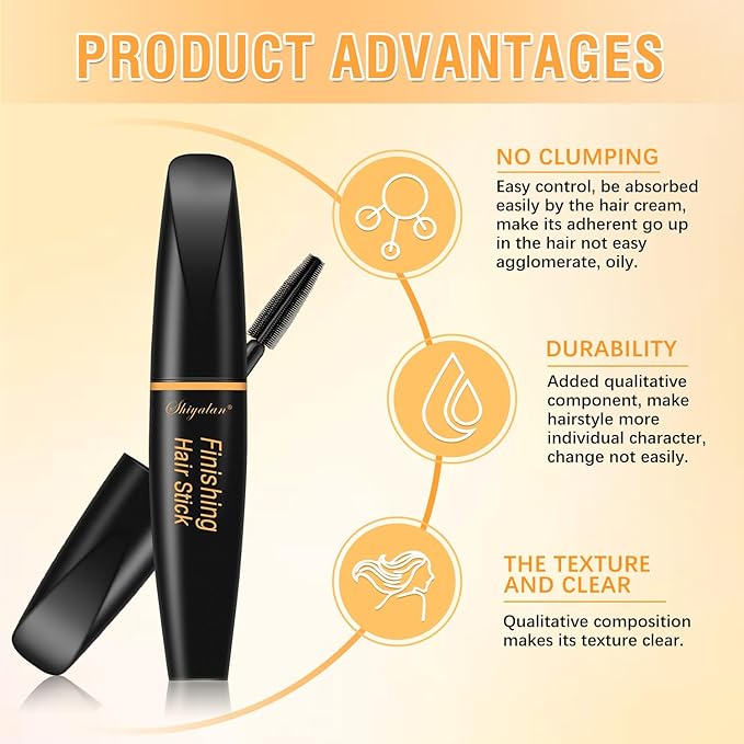 SUOFEIYA 6PCS Hair Finishing Stick Hair Wax Stick and Comb Refreshing and Not Greasy