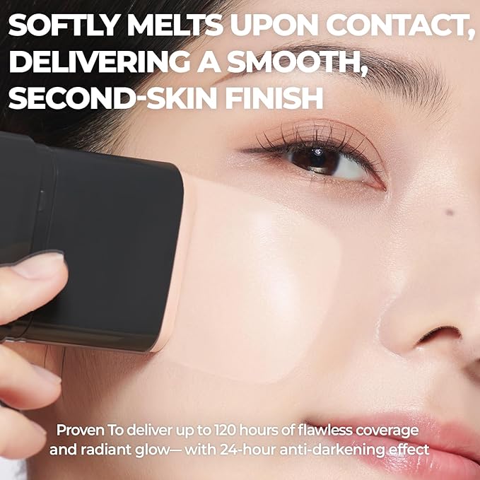 Mega Fit Master Glow Stick Foundation with Brush, 120H Long Lasting Radiant Coverage, All-in-One Stick for Easy Application, K-Beauty, Shade 19-21, 0.56oz (00C Fair)