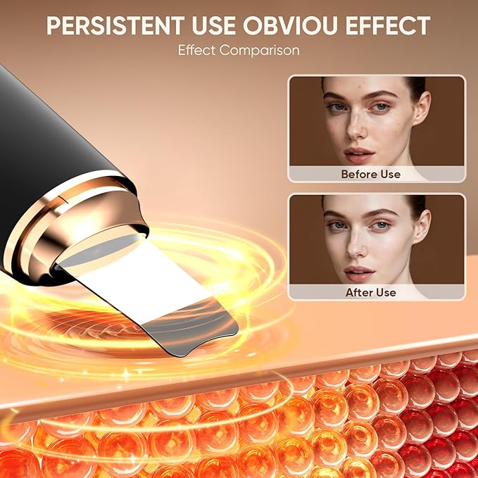 Silicone Face Scrubber Blackhead Scraper Rechargeable 2-in-1 Facial Cleansing Brush & Skin Spatula Duo, IPX7 Waterproof Exfoliating Massager Deep Cleansing for Women and Men（Black）