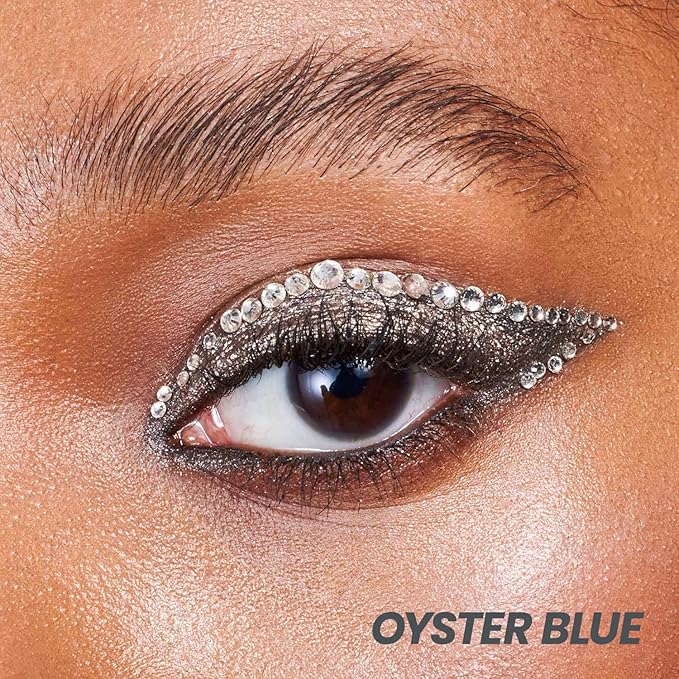 Wonderskin 1440 Longwear Blue Glitter Eyeliner Pencil, 3 Pack - Waterproof, Sharpenable Eyeliner & Smudge Proof Eye Liner Pencils (Oyster Blue)