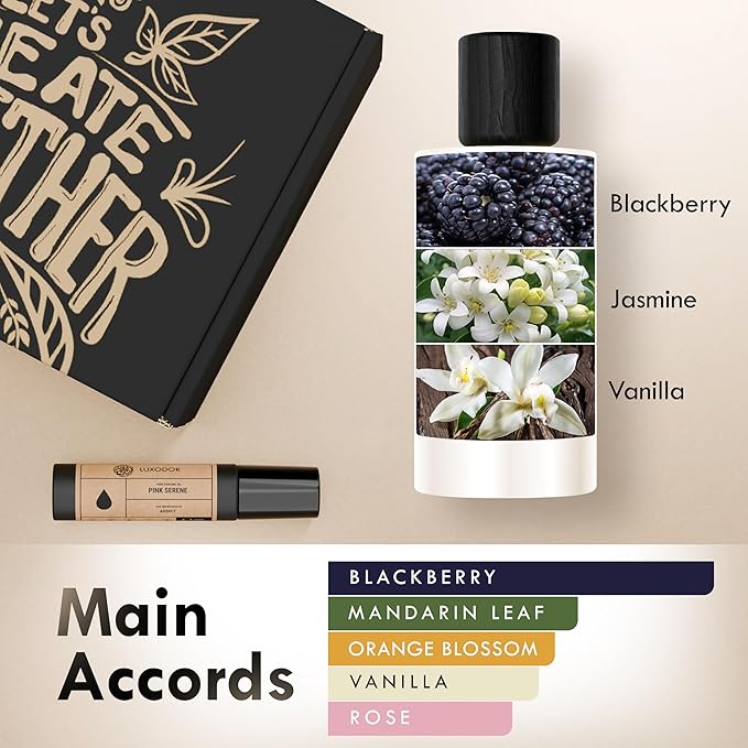 Pink Serene Perfume for Women, Inspired by D.ior's Addict, 2-Piece Combo of 100 ml Fragrance Spray Bottle and 10 ml Alcohol-Free Roll-On Perfume Oil, Vegan, Paraben-Free Cologne