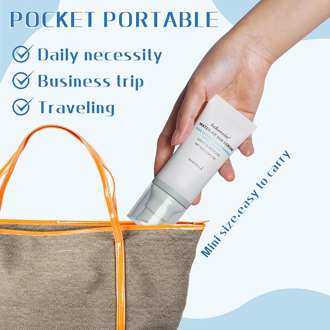Centella Sunscreen SPF 50, Moisturizing Water-Fit Sun Serum, Face Sun Screen Long-Lasting Protection, Centella Madagascar Sunscreen, NO White Cast - Dry Oily Skincare For All Skin 50mL/1.69FL.OZ