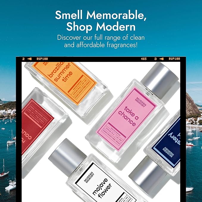 Modern Memory Brazilian Summertime Eau de Parfum for Women, 2.5 fl oz - Notes of Lemon, Salted Caramel & Rich Almond