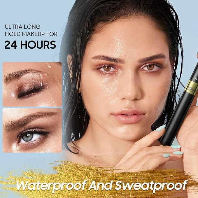 Waterproof Mascara Black, Mascara Volume and Length, Defining, Curling, Multiplying, Buildable Formula No Clumping for a Charming Curling Eye Makeup