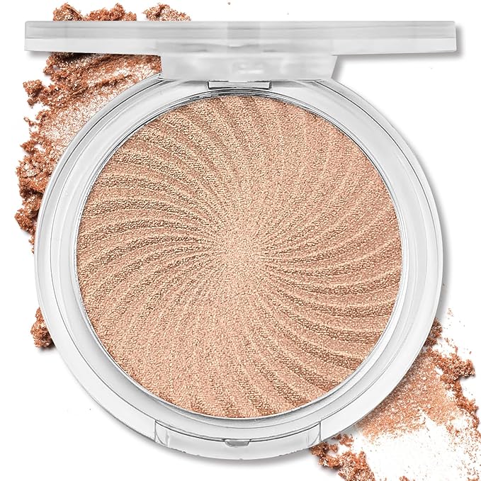 Highlighter Makeup Palette Shimmer Face Body Illuminator Glitter Highlighter Makeup Kit Long Lasting Highly Pigmented Highlighters Makeup Palette #4 Rose Champagne