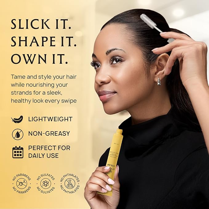 Fly Away Stick for Hair - Anti Frizz Styling Taming Serum Wand with Aloe Vera, Coconut Oil & Vitamin E - Gel Mascara Stick for Edges, Flyaways, Baby Hairs & Slick Back (1 Fl Oz (Pack of 1))