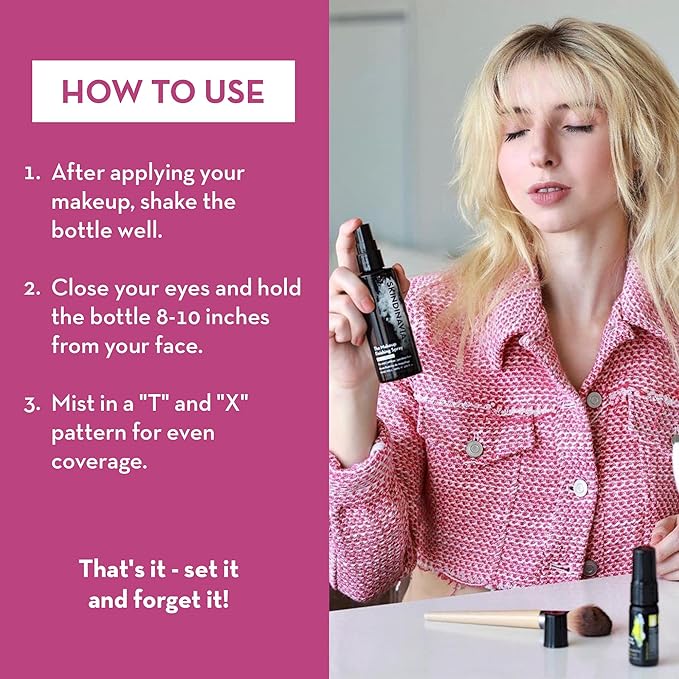 Skindinavia The Makeup Finishing Spray, Classic Makeup Setting Spray, All-Day Wear, Long-Lasting Up to 16+ Hours, Heat-Resistant & Waterproof, Cooling Fine Mist, 2.0 Oz